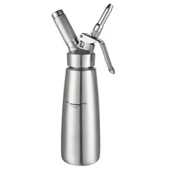 0.5L whipped cream dispenser stainless steel with 3 decorating tips