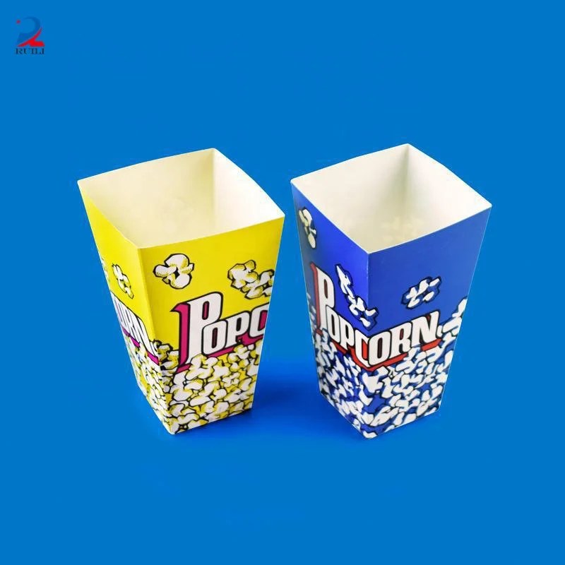 Popcorn tubs wholesale custom logo paper cups for popcorn large capacity paper bucket for food