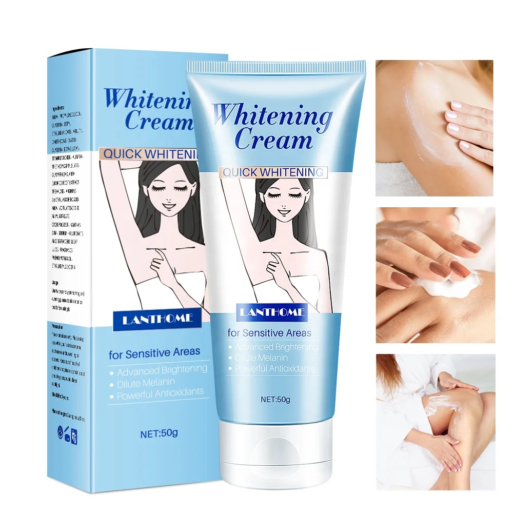 50g Body Underarm Whitening Cream Armpit Leg Knee Private Parts Brightening Melanin Remover Black Skin Whitening Cream