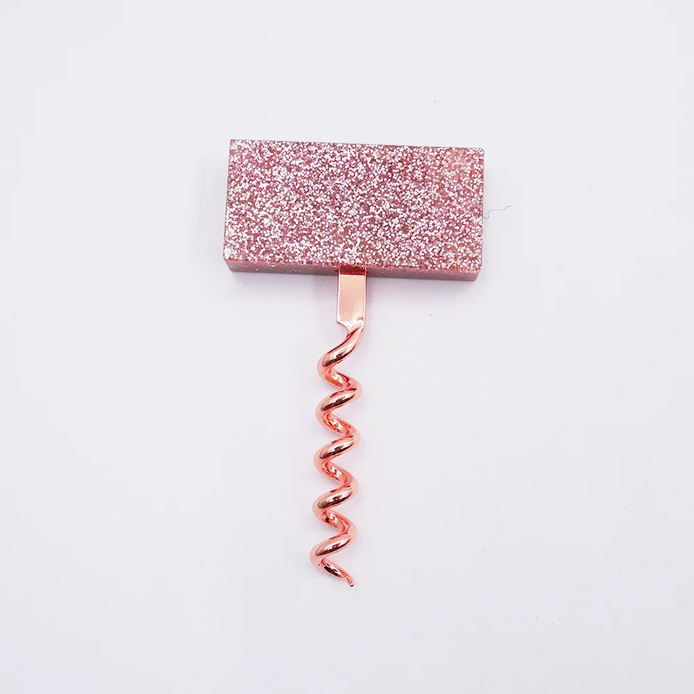 
new design sparkle rose gold acrylic cocrkscrew stopper bottle opener crystal wine set 