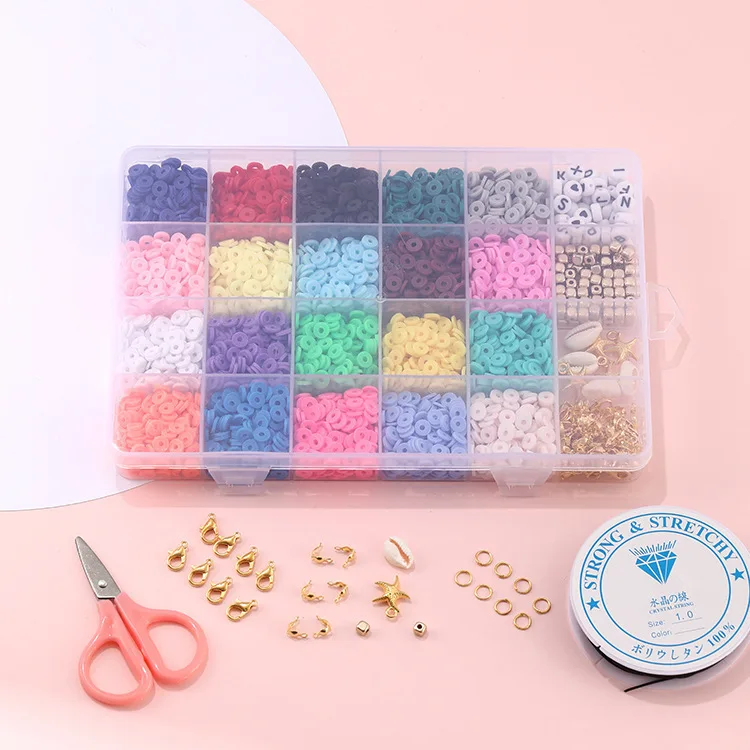 6mm 4000pcs Round Ceramic Clay Beads Bracelet Making Kits Diy Toys Premium Alphabet Letter Beads Clay Beads For Bracelets