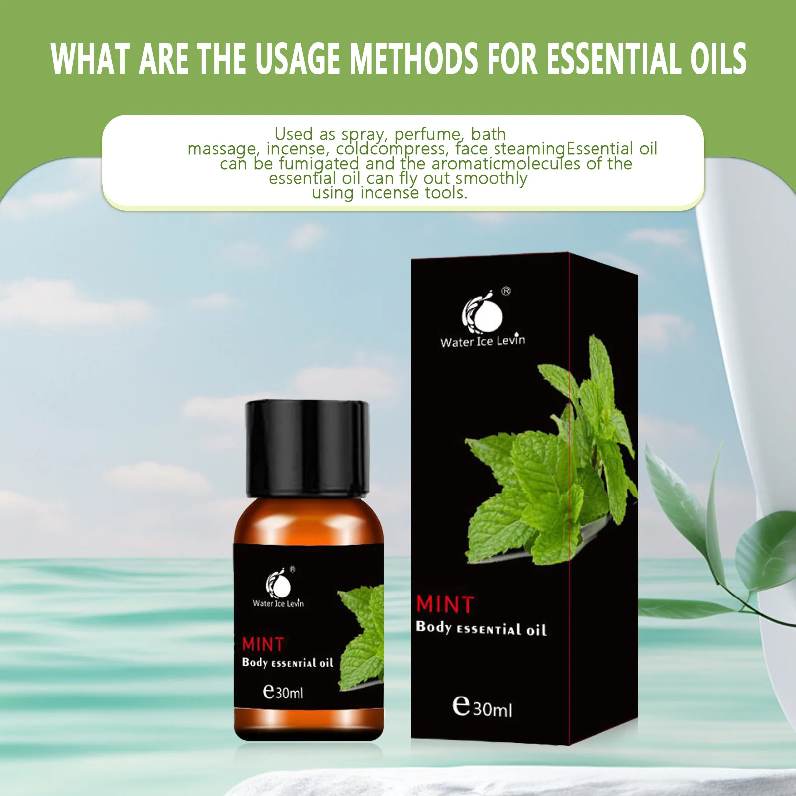 Body care essential oil natural mint plant massage oil nourishing SPA body massage essential oil