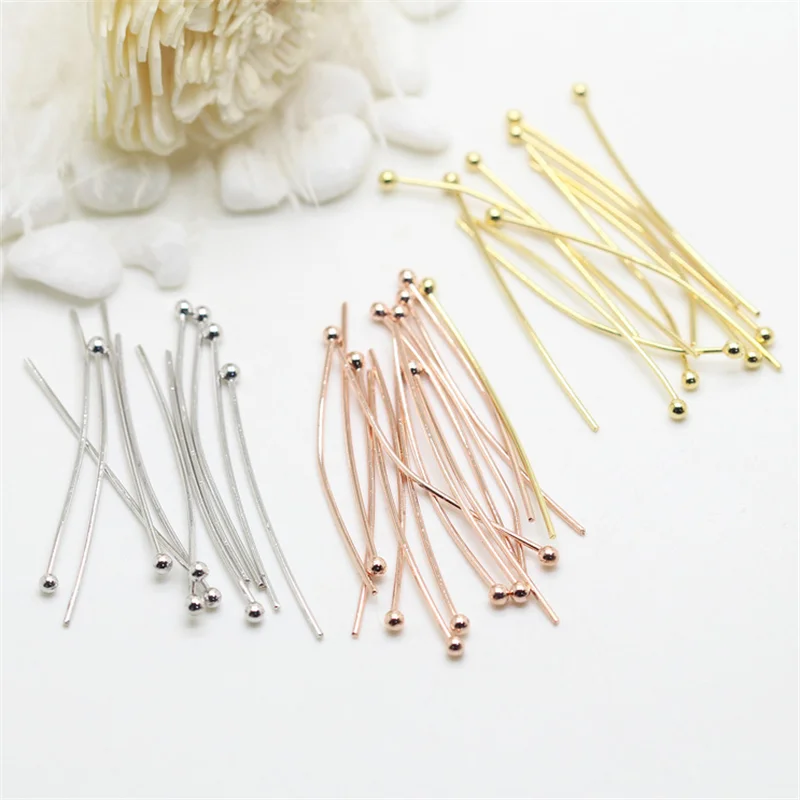 100 pieces/bag handcraft needle 14 k gold plated long last color jewelry accessories diy pin