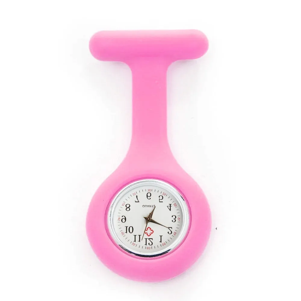 Silicone Nurse Watch Mini Cute Pocket Watches Medical Lockable Pins Hanging Quartz Watches Women Men
