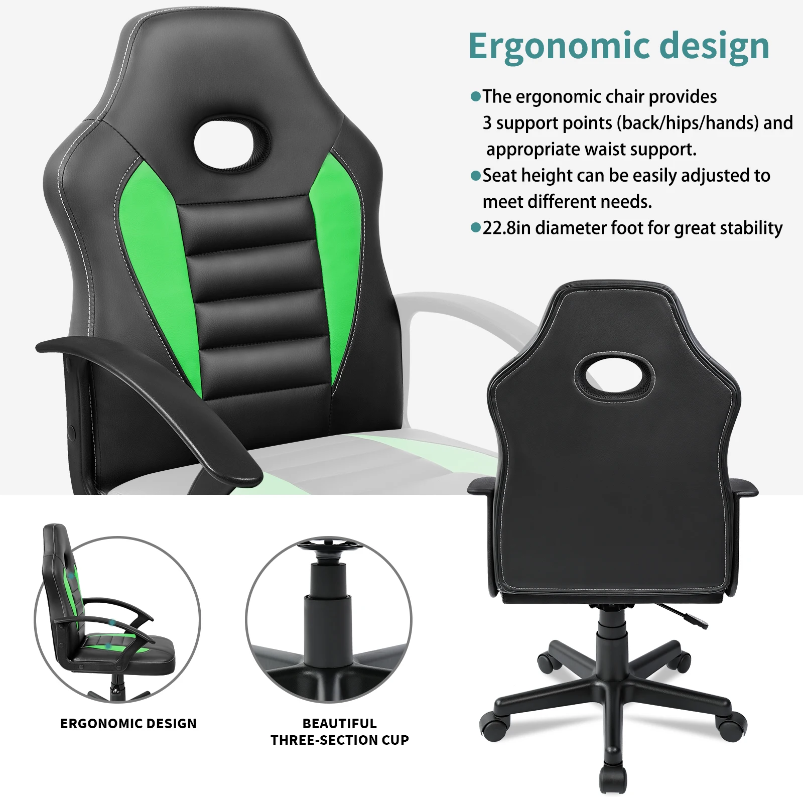 Factory Low Price Leather Small OEM  Ergonomic Racer   Gaming Chair