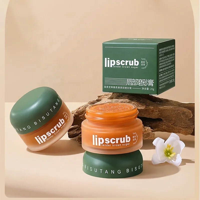 BISUTANG Brightening Lip Scrub Smoker Dark Lip Chapped Organic Sugar Lip Scrub Moisturizing Essence Treatment