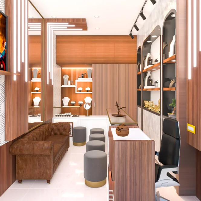 Custom Glass Jewellery Store Display Cabinet Luxury Showroom Furniture Design Lockable Marble Jewelry Counter Showcase