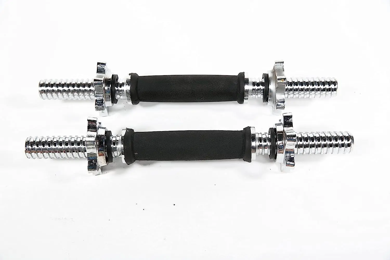 Threaded Dumbbell Black Durable Rubber Handles/Adjustable