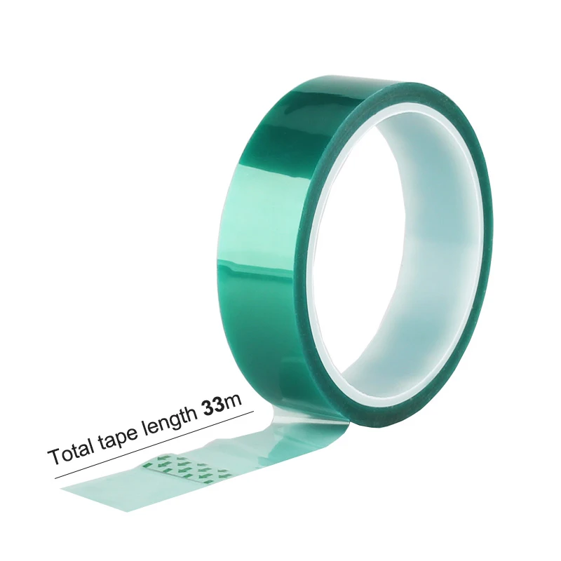 High Temperature Heat Resistant Transfer Sublimation Epoxy Resin Powder Coating Green PET Polyester Film Silicone Masking Tape