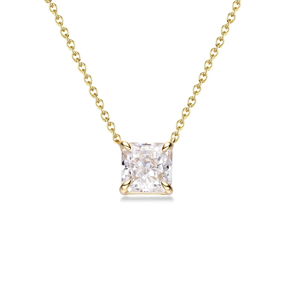 Handmade 18k Gold Plated Pave Micron White Diamond Cz Fine Chain Necklace 925 Sterling Silver Jewelry For Girls