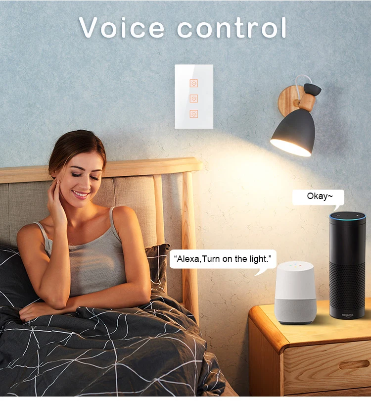 Home Automation Alexa Remote Control 10A Electric Current Wireless On Off WIFI Smart Power Switch for Light Ceiling Fan