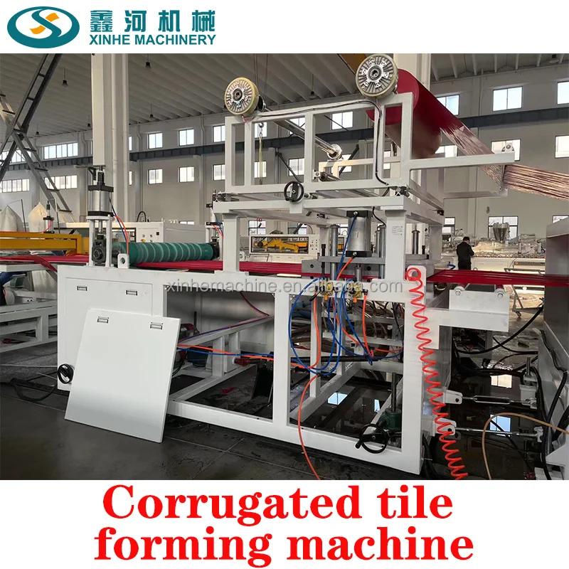 ASA synthetic plastic workshop factory roof warehouse roof resin tile PLC two-layer PVC plastic trapezoidal tile extruder line