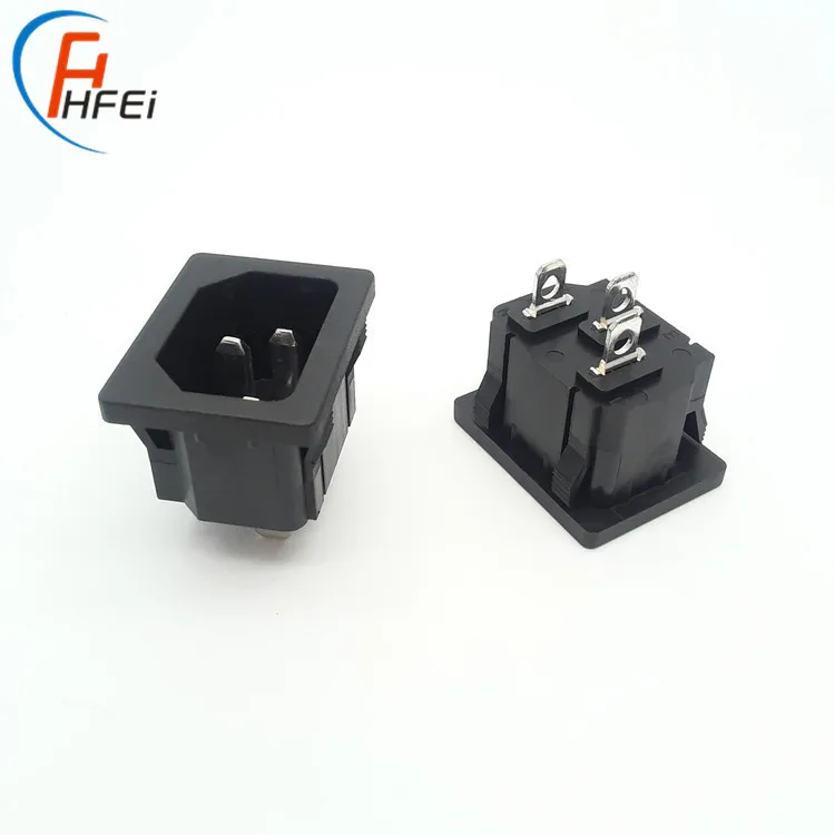 IEC C14 terminal quick electrical connector snap type male battery connectors power connector