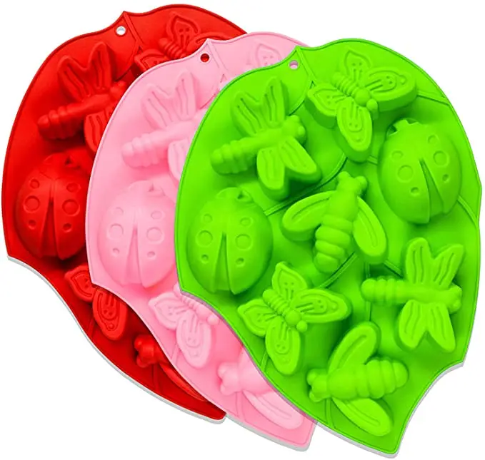 Butterfly Bee Insects Soap Silicone Chocolate Candy Jello Crayon Baking Mold