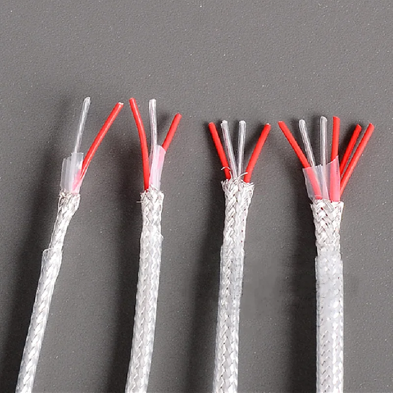3X7X0.15mm 3core PT100 RTD extension wire PTFE extension wire compensation cable pt100 shield silver plated wire for temp sensor