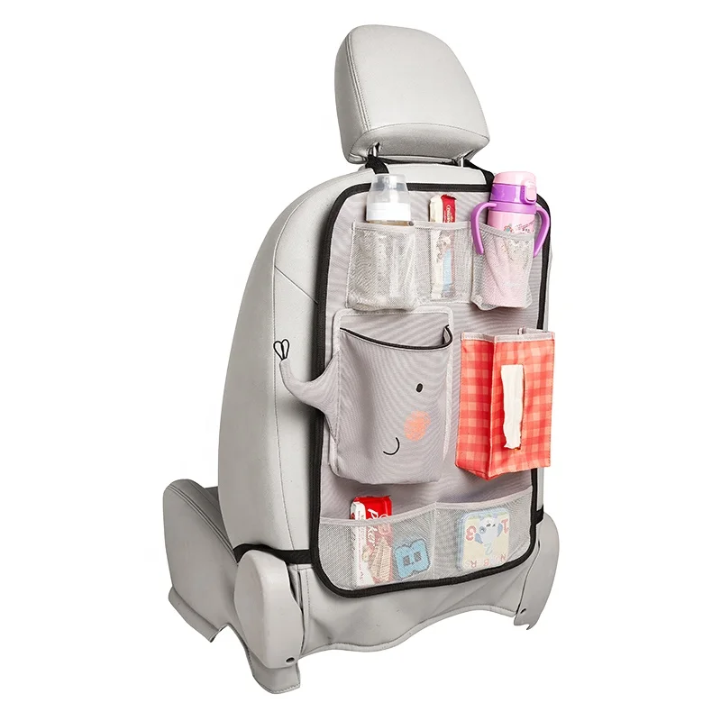 Wholesale 600D Polyester Leak Proof Trash Can Foldable Car Back Seat Organizer for kids