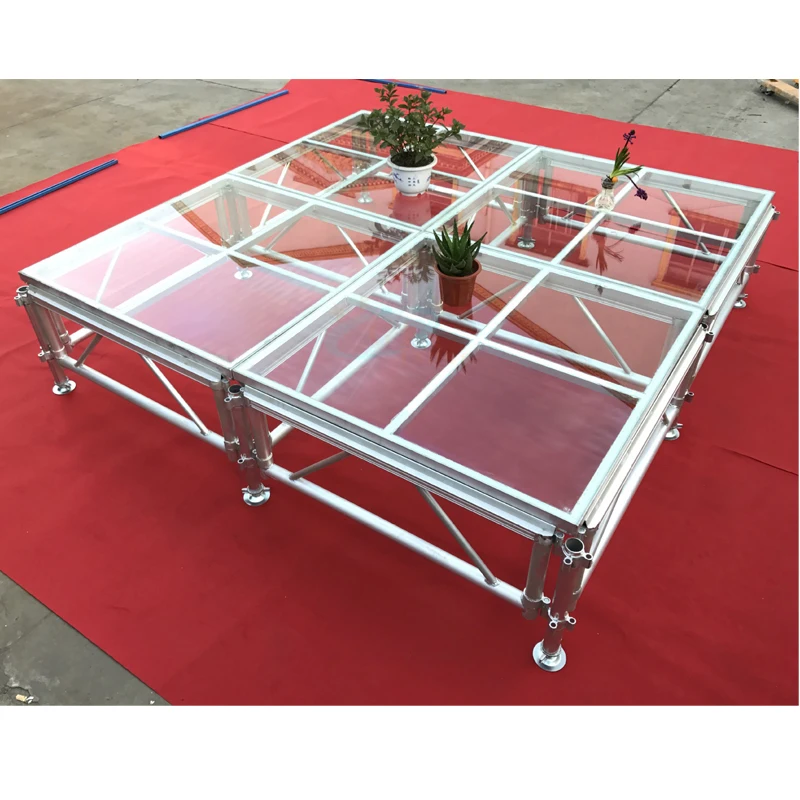 High-quality Event Lighting Truss Stage Glass Acrylic Show Concert Aluminum Stage Platform Concert
