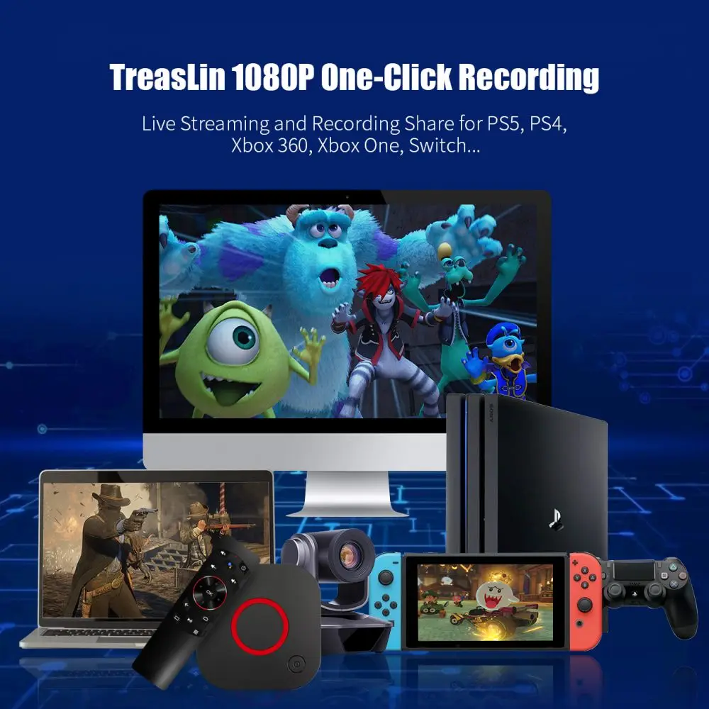 2 in 1 USB3.0 Screen Capture Recorder 4K HDMI Capture Card