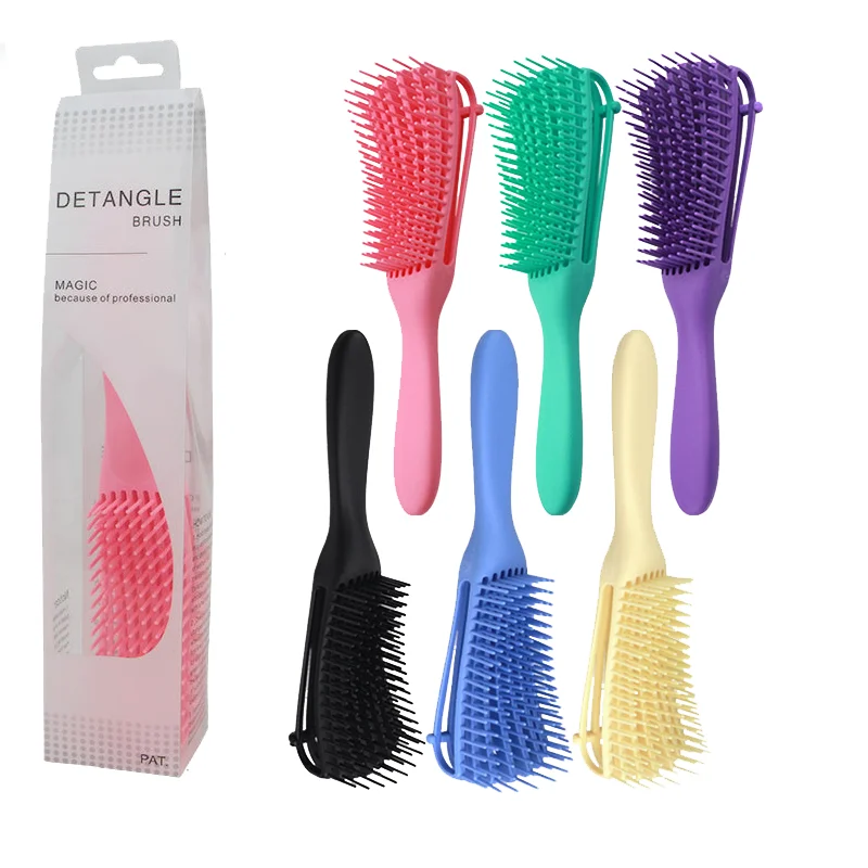 
Plastic Octopus Shape Hair Styling Eight-claw Massage Comb Teeth Rubber Handle Vent Hairbrush Detangle Hair Brush 