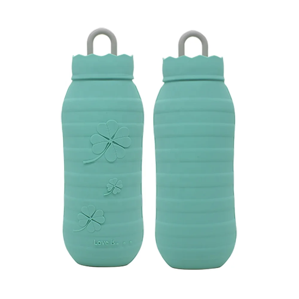 
Eco-friendly portable food grade silicone warm water bag for winter 