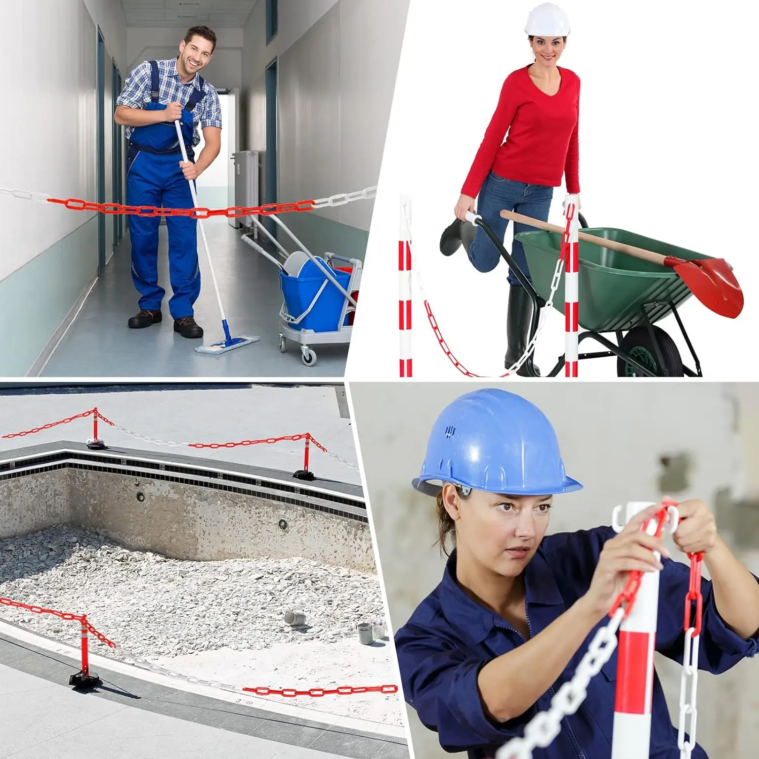 Roller chain link plastic traffic plastic chain