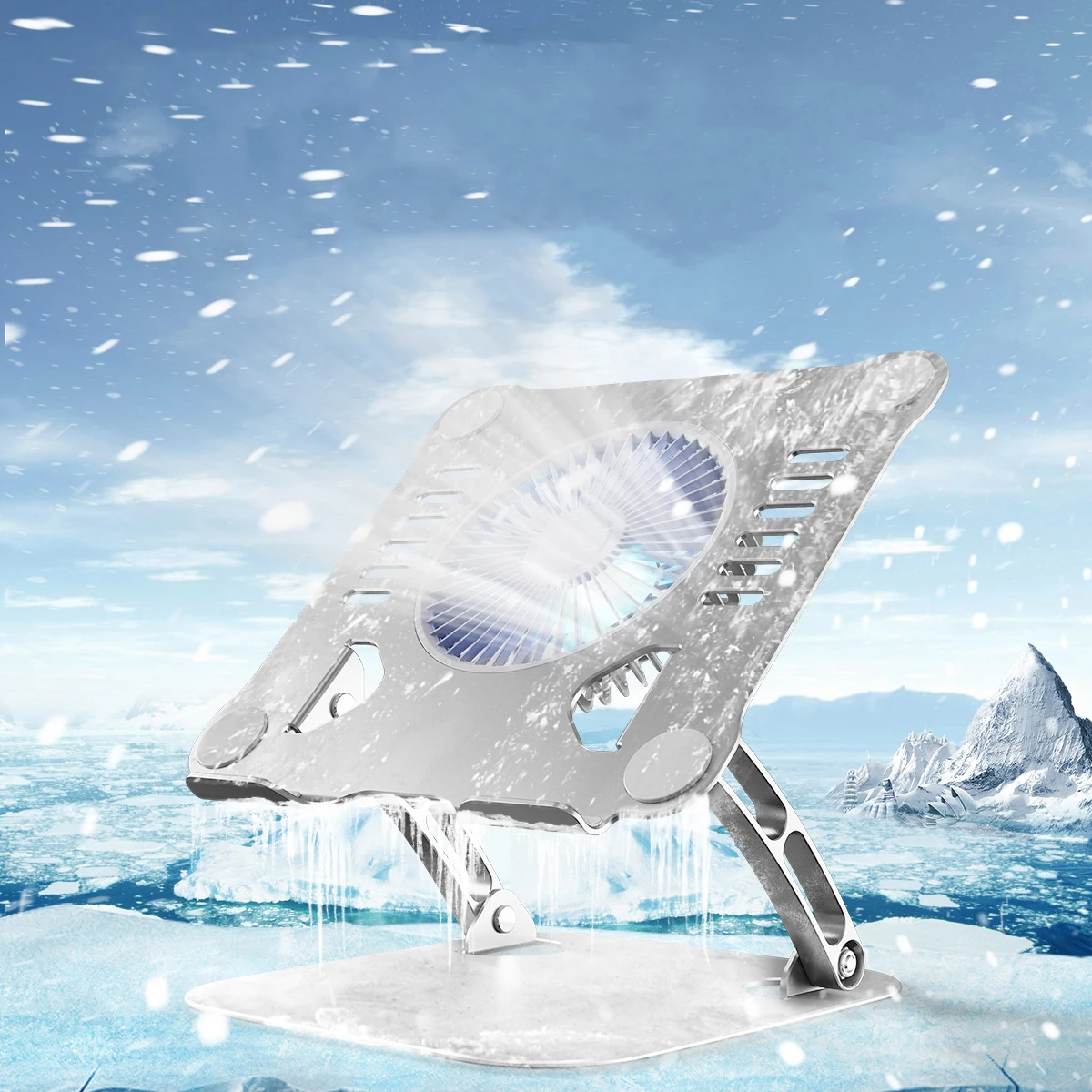 Factory Custom Aluminum Adjustable Aluminium Computer Case Monitor Mount With Cooling Foldable Holder