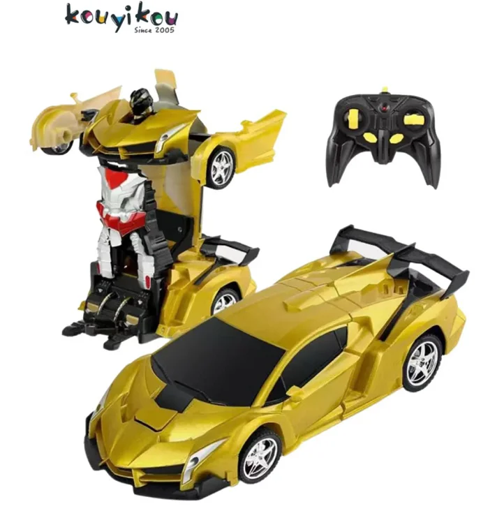 Kouyikou Hot Selling Deformation Car Remote Control Robot Car  Transformation Remote Control Toys With Rechargeable Battery