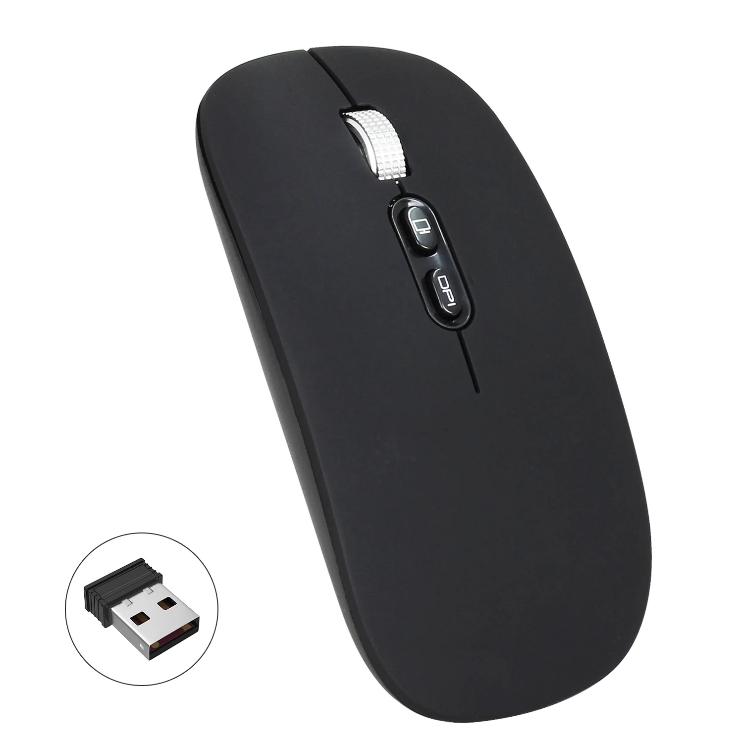 HXSJ M103 rechargeable wireless mouse mute 2.4G one-button return to desktop office mouse built-in lithium battery spot