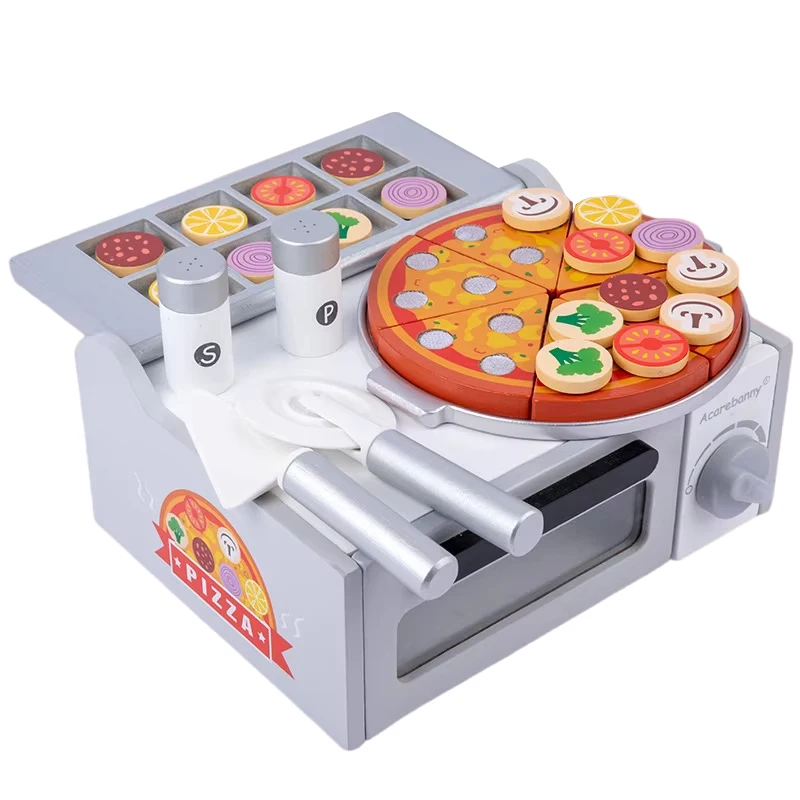 Afternoon tea playing pretend toy oven simulation food kitchen pizza game kids toy toaster
