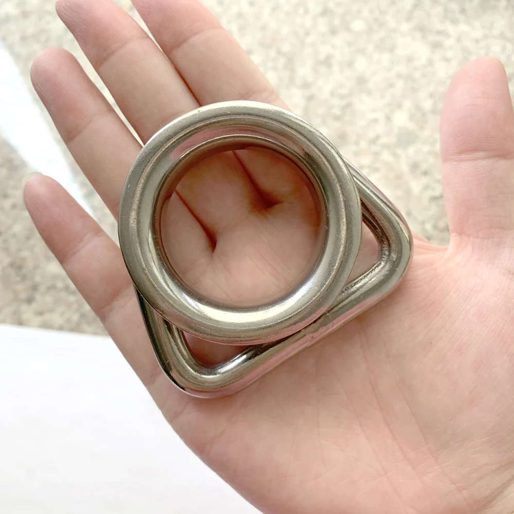 stainless steel D ring with thimble