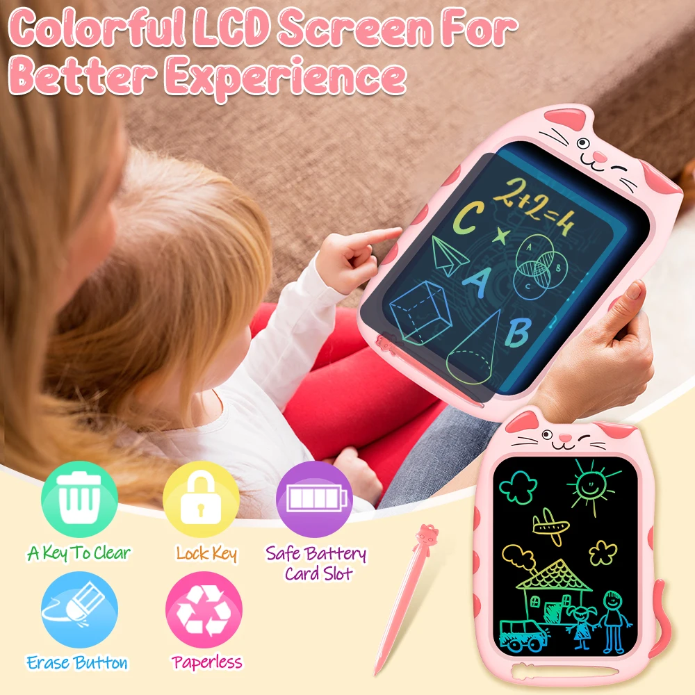 Stationary Supplies Board with Smart 10 Inch Digital Slate for Kids LCD Writing Tablet