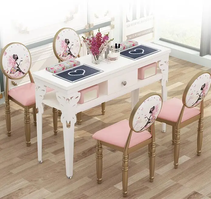 Multifunction Manicure Table Foldable Nail Table with Exhaust Fan White Elegance Wood Style Furniture Plastic Color Feature Type