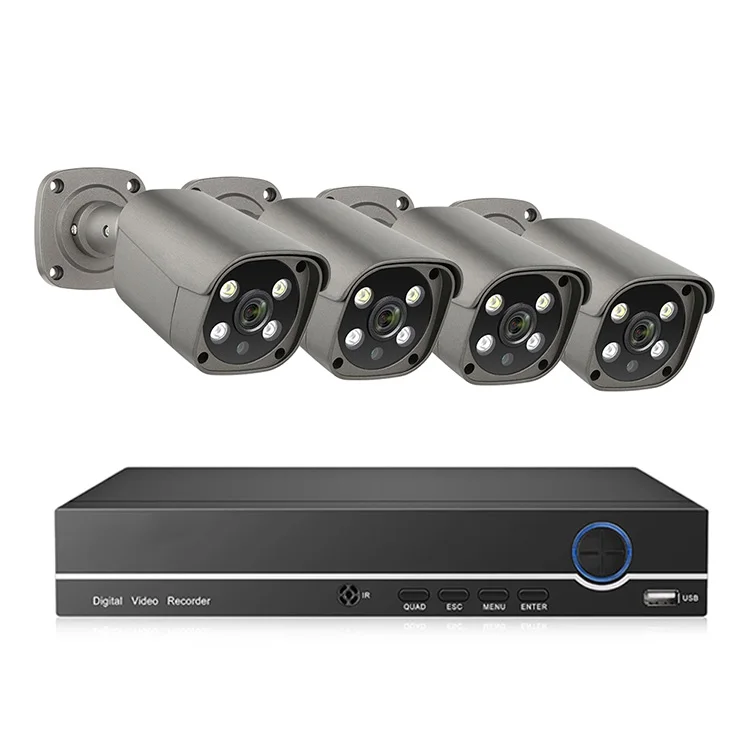 Techage Easy Set up 8Ch 5Mp Ip Poe Nvr Camera Kit Two Way Audio Poe Security Camera System