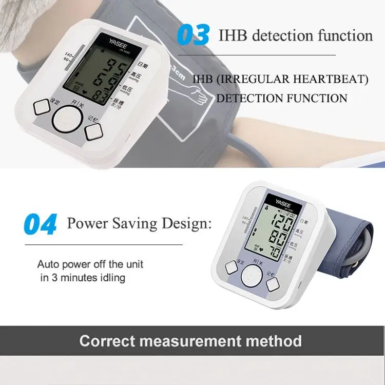 Fully Automatic Blood Pressure Monitor Bp Machine Arm Style Digital Blood Pressure Monitor