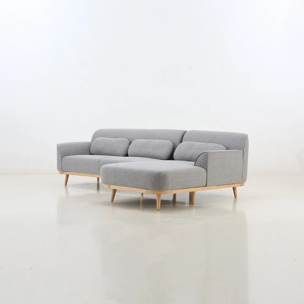 japandi nordic modern living room stain resistant easy clean corduroy chenille linen velvet boucle fabric sectional couch sofa