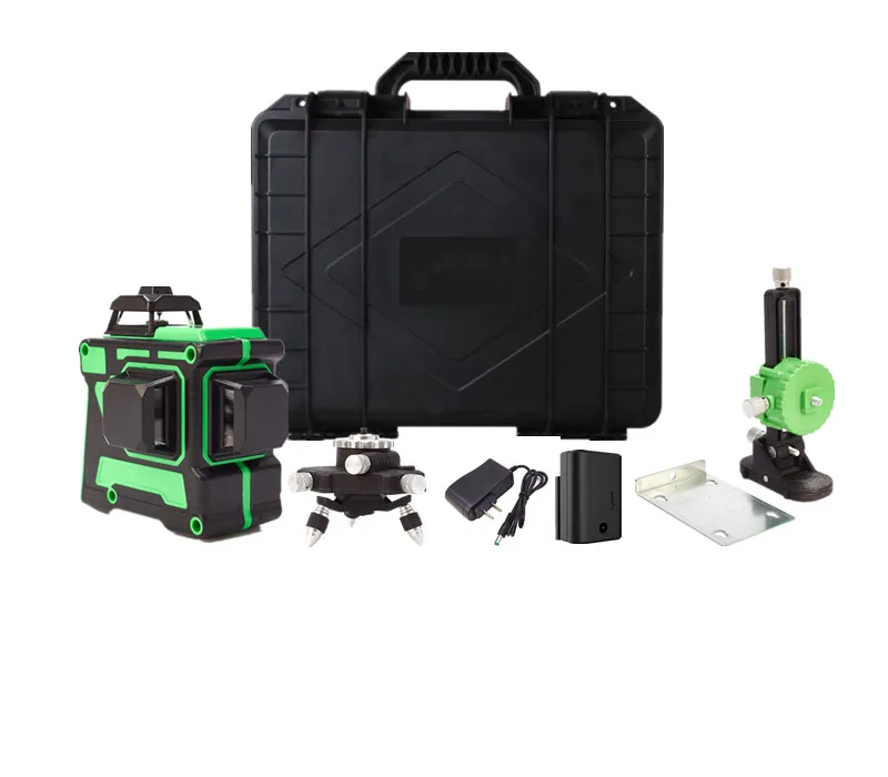 Automatic Self Leveling 360 Rotating Rotary 3D Laser Multi Cross Line Red Green Beam Laser Level 3D 12 Lines Meter