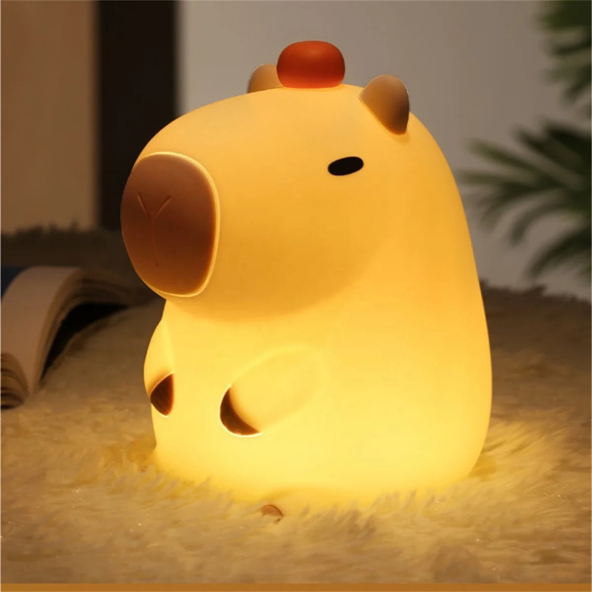Biumart New Design Wholesale Hot Sale Silicone Night Light Rechargeable Dimming Nursery Night Lights for Baby