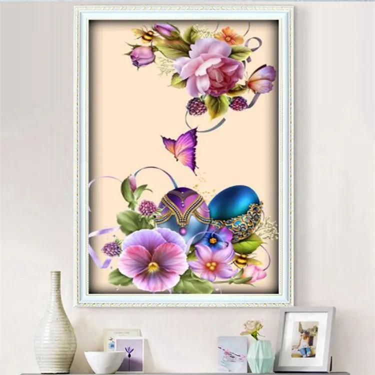 Professional made wall canvas art DIY rose flower mosaic rhinestone 3d diamond art painting