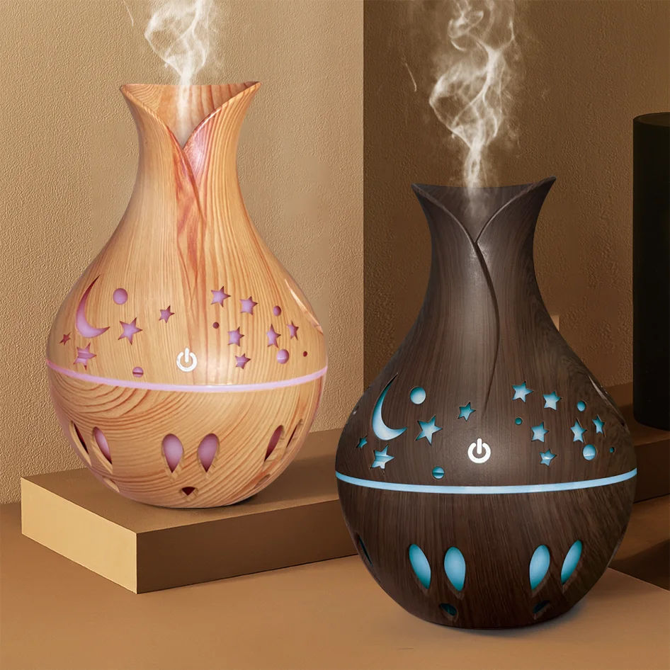 Factory Direct sales 2023 Creative new product USB big fog starry sky Moon wood grain humidifier gift office air purifier