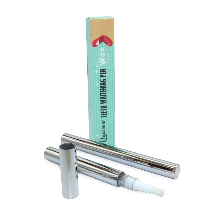 Wholesale Private Label Logo No Sensitive Soft Peroxide Hydrogen Formula White Smile Silver Teeth Whitening Pen