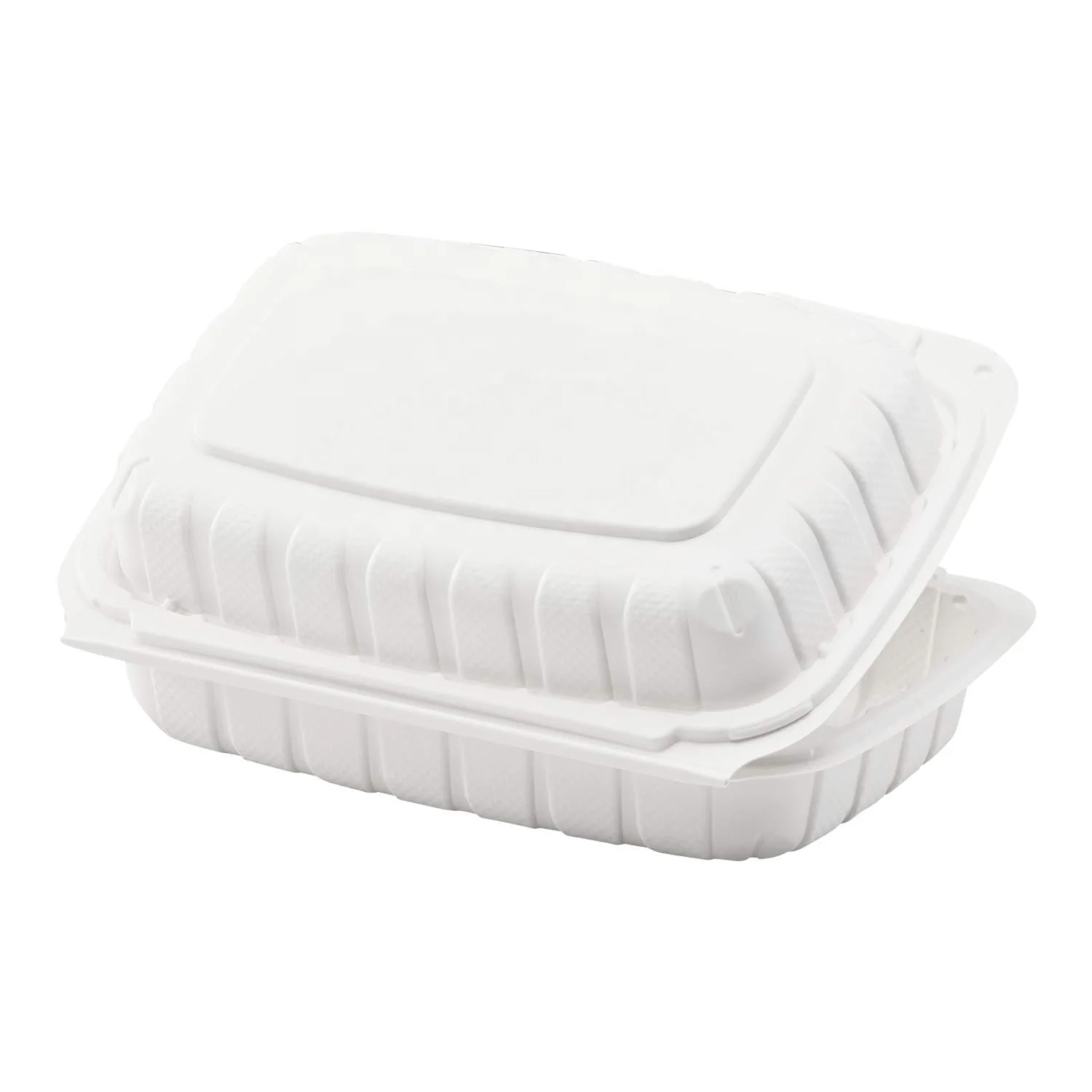 MFPP Clamshell Food Containers, 100 Pack 9 x 6 Inch Plastic Hinged To Go Containers Microwave Safe Containers