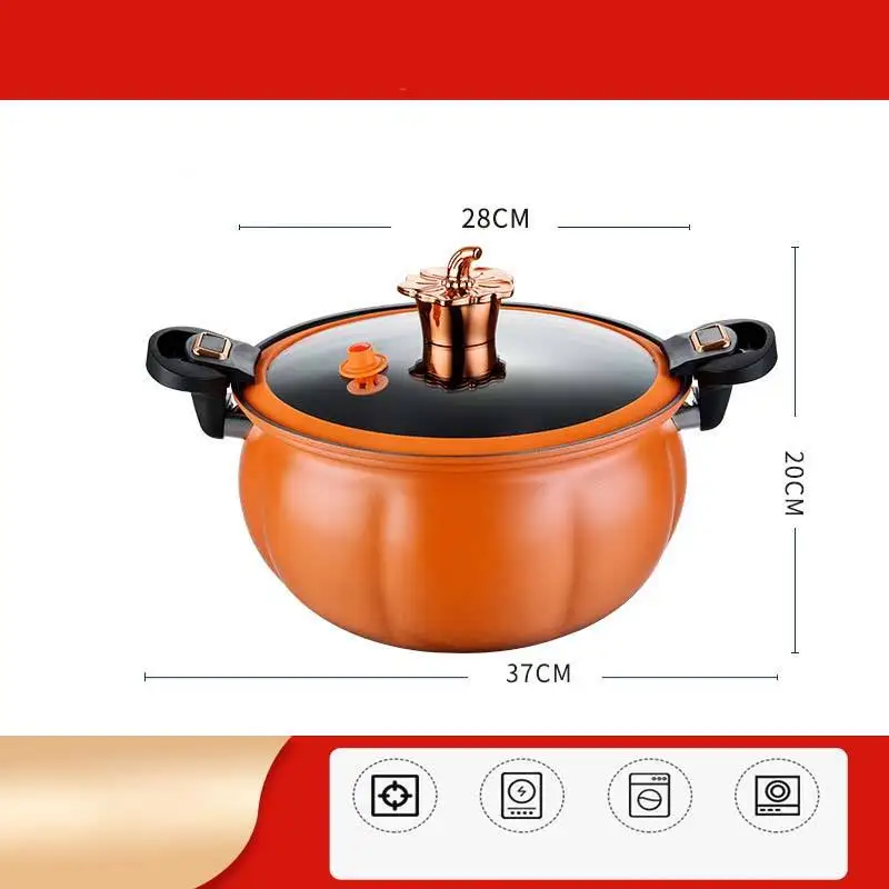MU New Style Large Capacity Soup Pot Medical Stone Coating Non-stick Pot Pumpkin Soup Pot Micro Pressure Cooker Popular