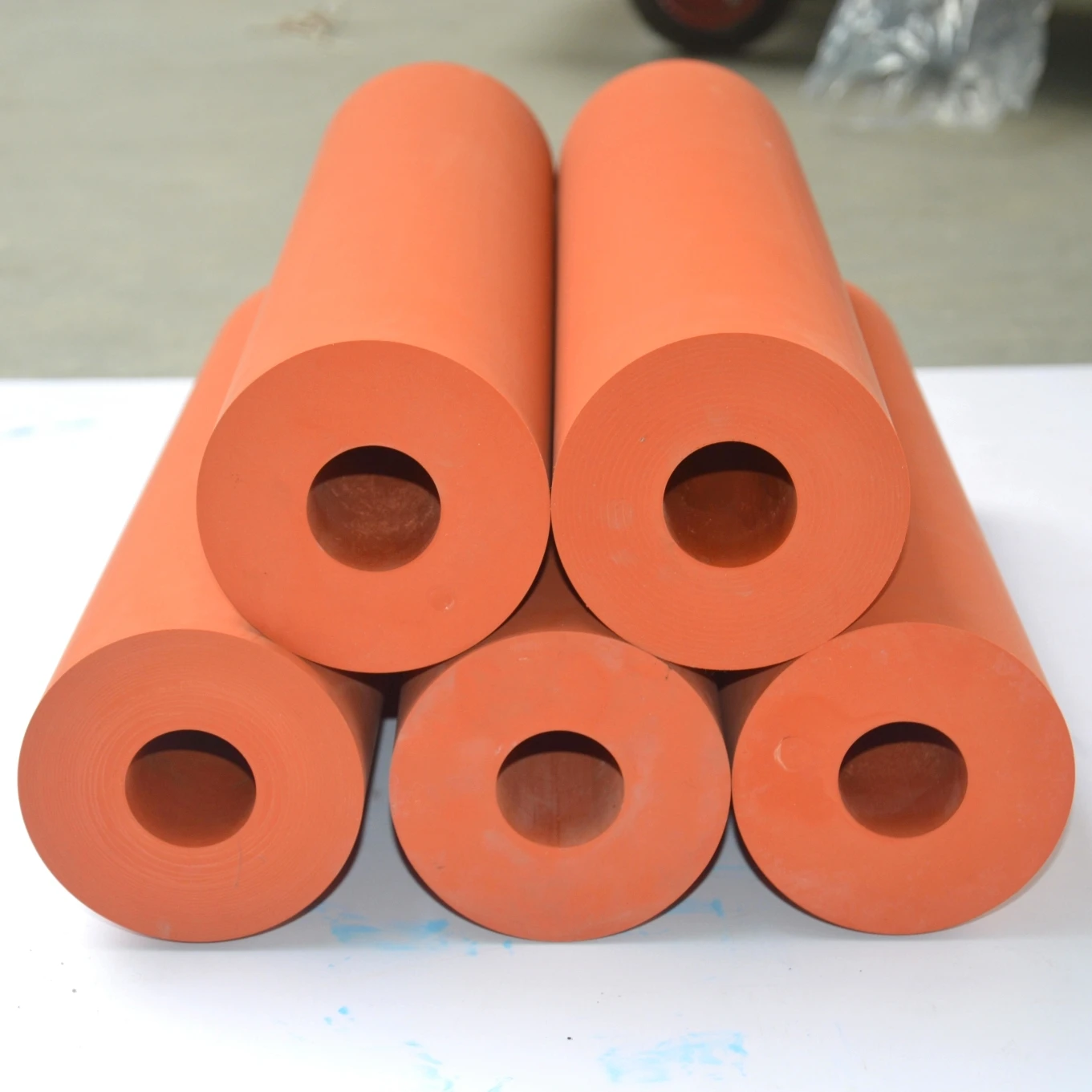 Id 38mm And Od 100mm Silicone Rubber Roller Silica Gel For Heating Transfer Printing