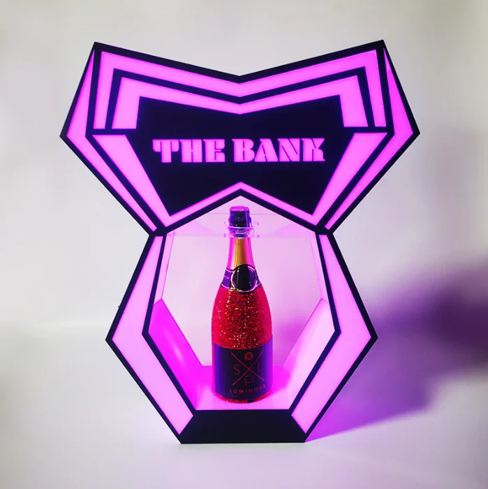 Bar Rechargeable Acrylic LED Clup HOOKAH  Presenter Sign Night Clup VIP Bottle Sevice Presenter Glorifier