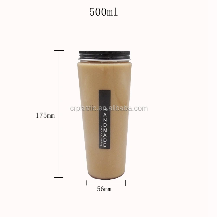 Заводская поставка оптовая продажа на заказ 500 мл чашки для чая с молоком конусообразные пластиковые напитков.
