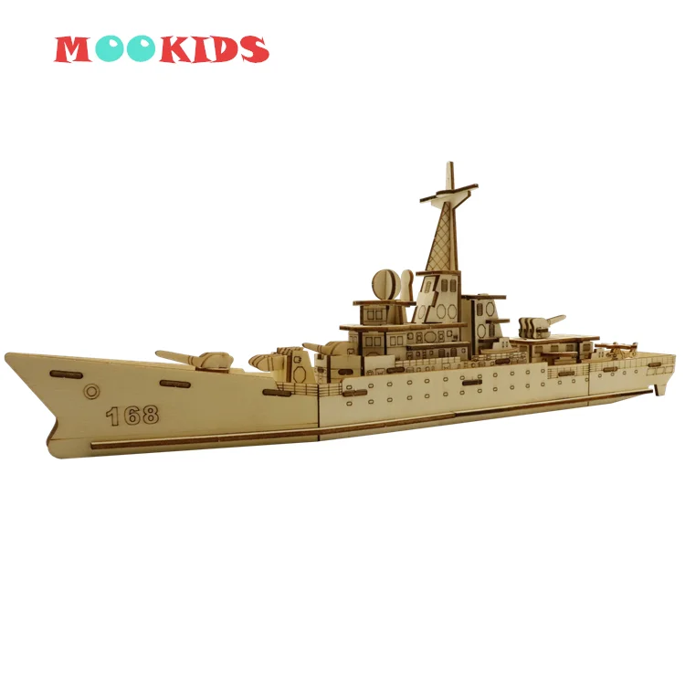 2021 сборная вручную Военная Модель 3D пазл 8 лет детская игрушка деревянный Разрушитель 3D пазл