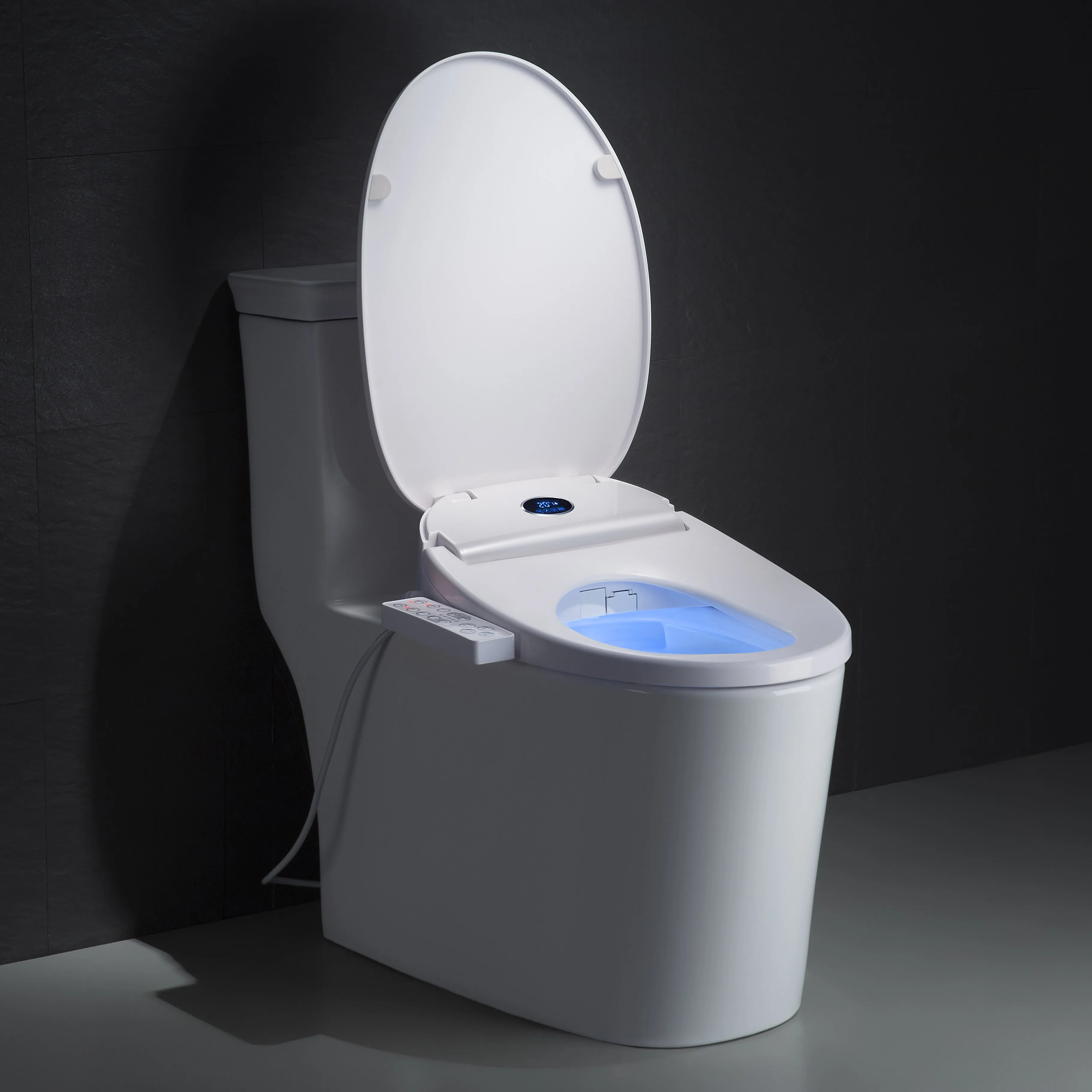 High Quality Soft Close Bathroom Plastic Smart Bidet Toilet Seat Built-in Bidet Water Spray Nozzles Toilet Bidet Seat Lid