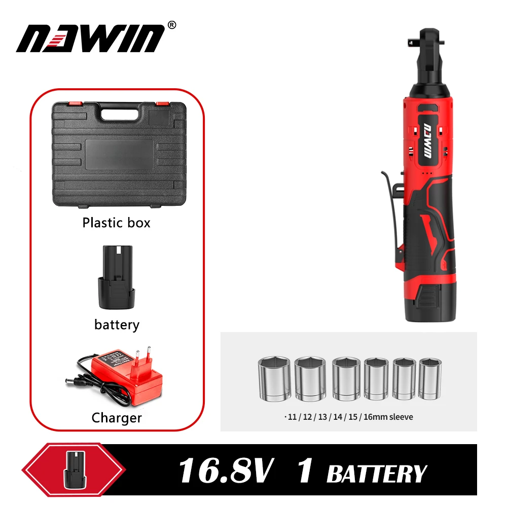 Беспроводной Электрический гаечный ключ с храповым механизмом, 3/8 дюйма, 90 градусов