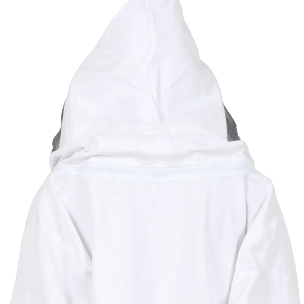 Beekeeping Clothing Apiculture White Bee Keeping Jacket with Hood Hat-Veil Beekeeping Beekeeper Suit