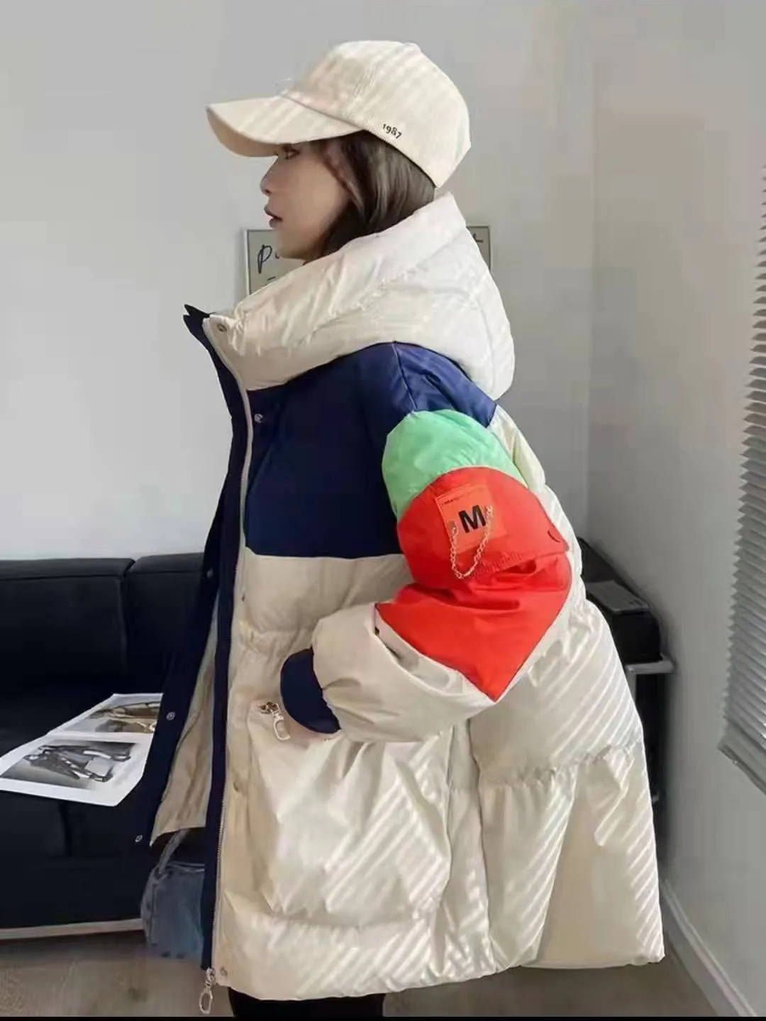 Plus size long down jacket winter jacket and coats women Mid-Length 2021